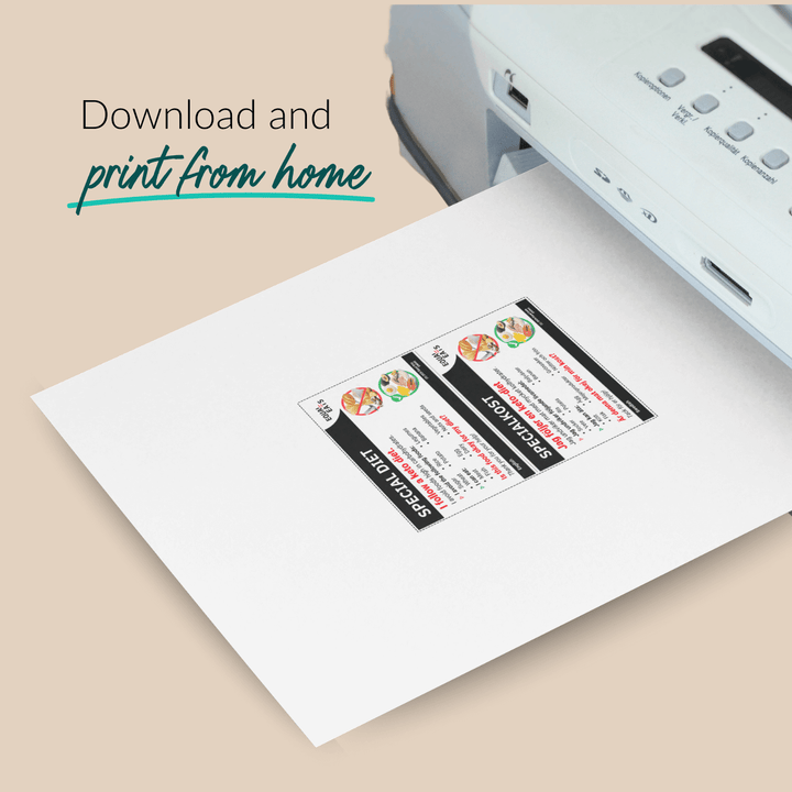 Printable Keto Diet Card (PDF Download)