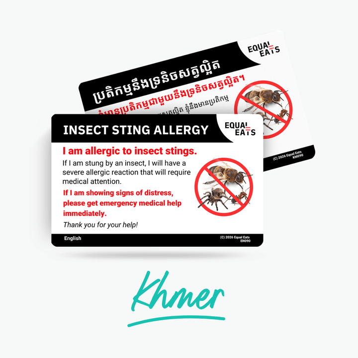 Khmer Insect Sting Allergy Card