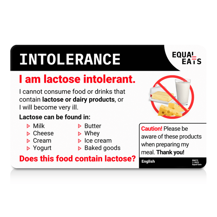 Vietnamese Lactose Intolerance Card