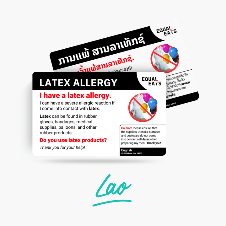 Lao Latex Allergy Card