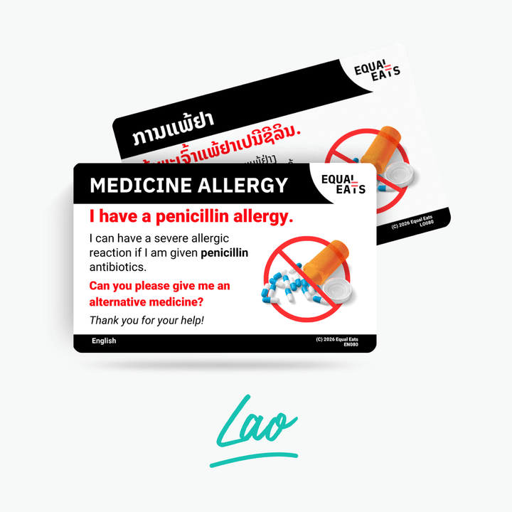 Lao Penicillin Allergy Card