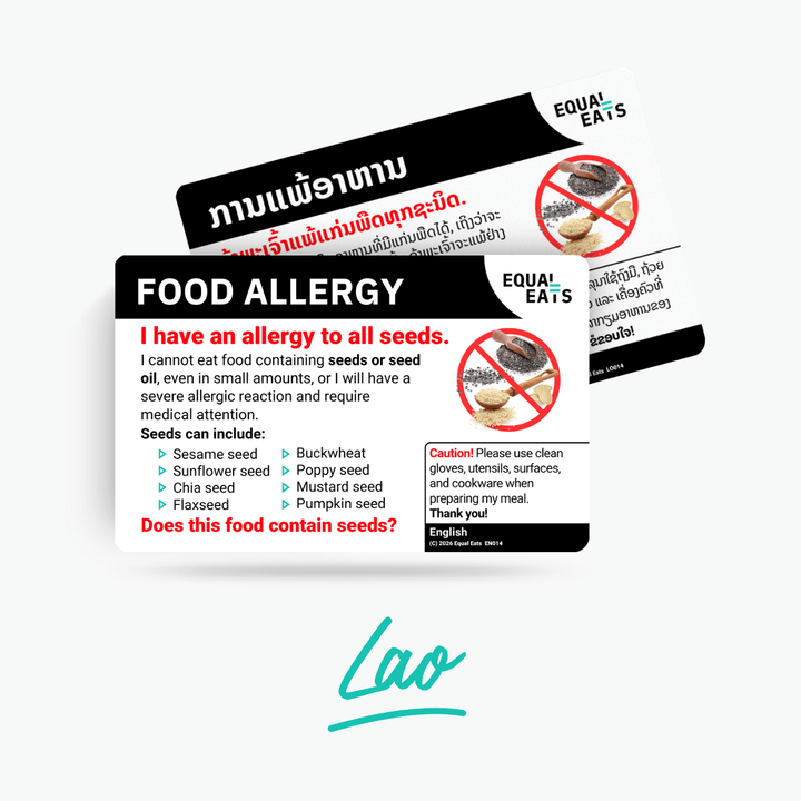 Lao Seed Allergy Card