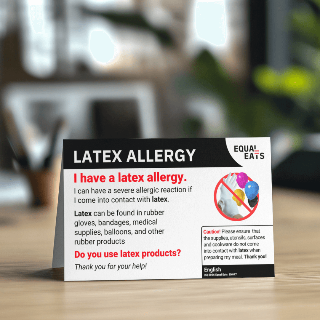 Latex Allergy Printable Card (PDF Download)