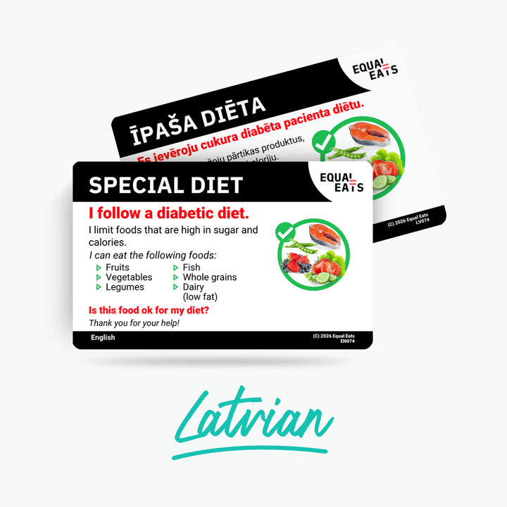 Latvian Diabetic Diet Card