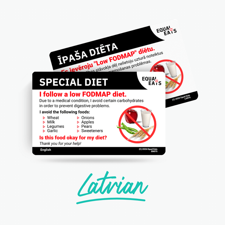 Latvian Low FODMAP Card
