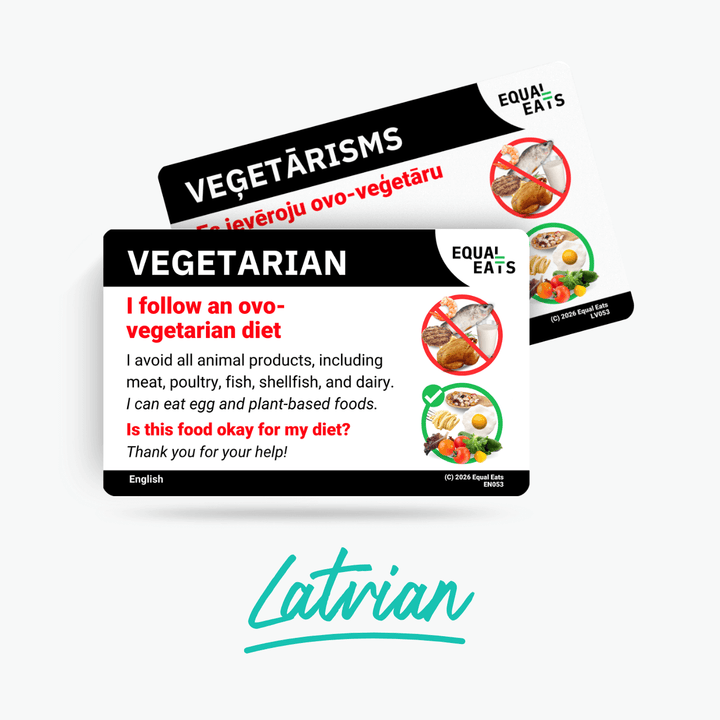 Latvian Ovo Vegetarian Card