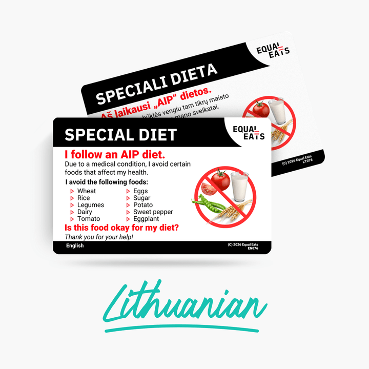 Lithuanian AIP Diet Card