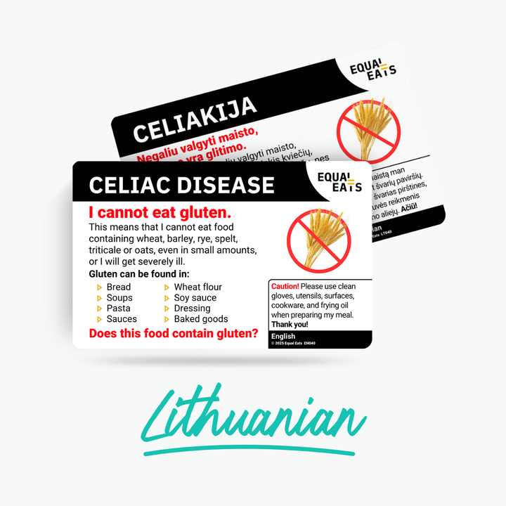 Lithuanian Celiac Disease Card