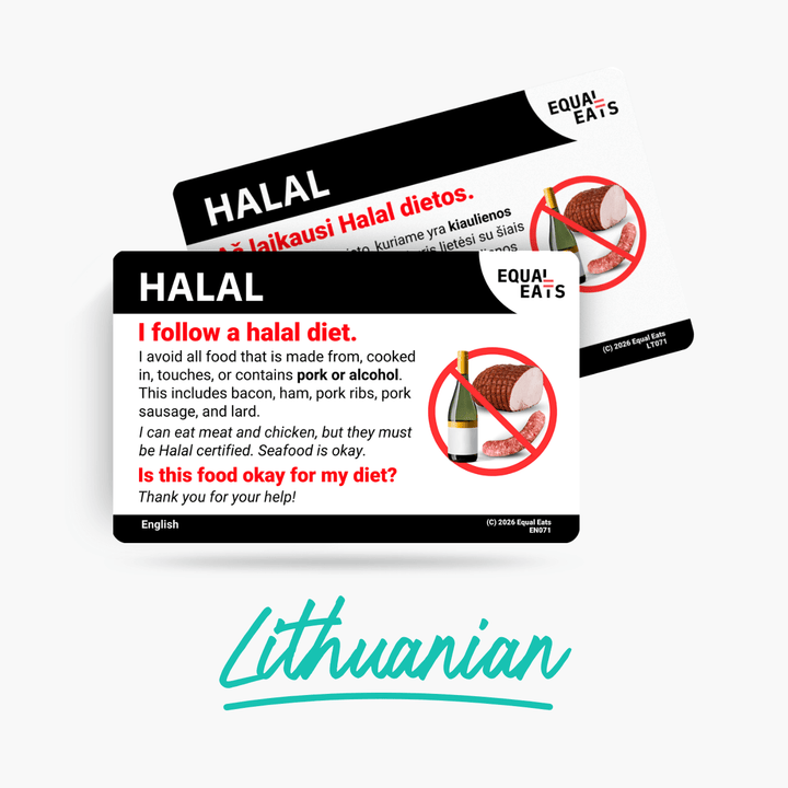 Lithuanian Halal Diet Card