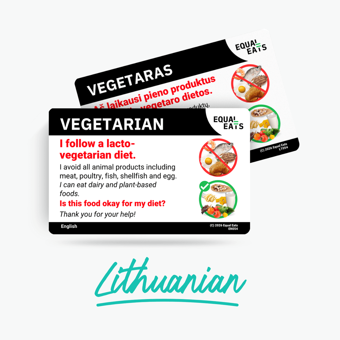 Lithuanian Lacto Vegetarian Card