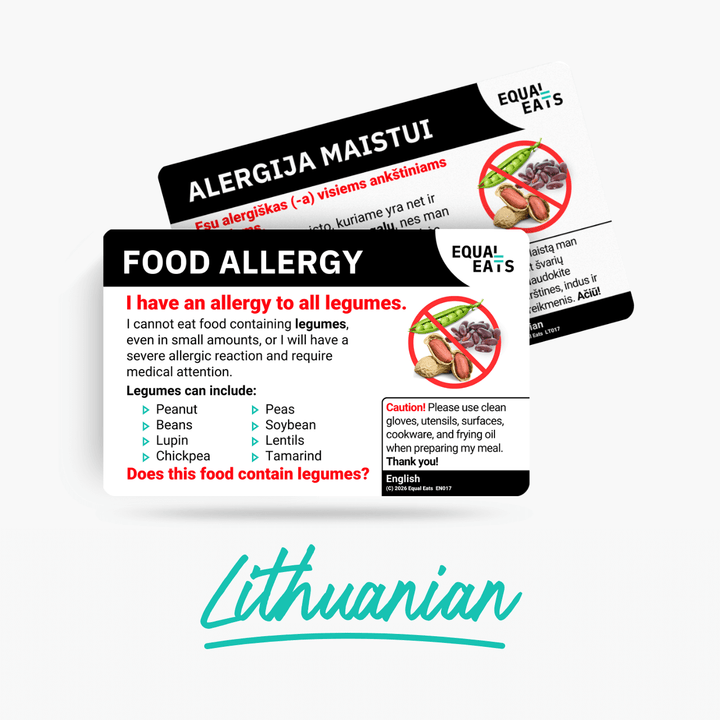 Lithuanian Legume Allergy Card