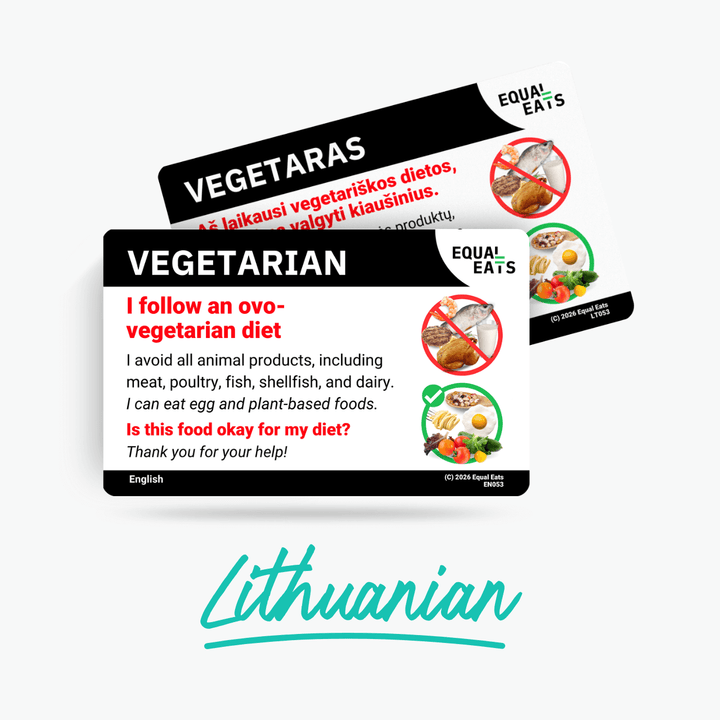 Lithuanian Ovo Vegetarian Card