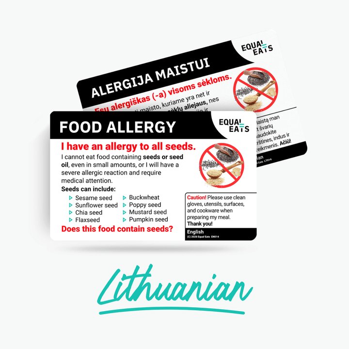 Lithuanian Seed Allergy Card