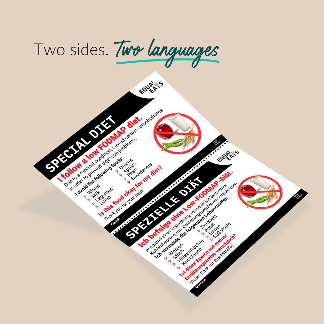 Low FODMAP Diet Printable Card (PDF Download)