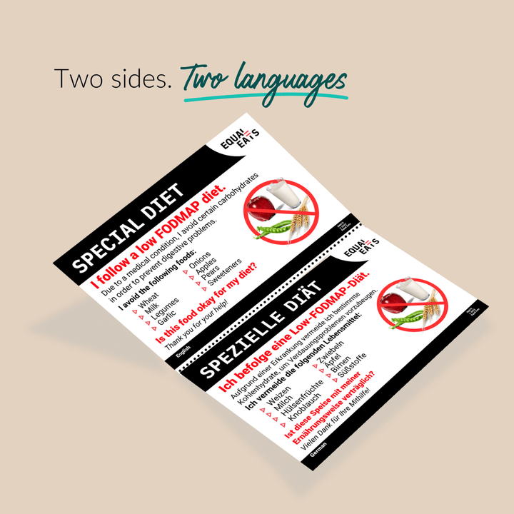 Low FODMAP Diet Printable Card (PDF Download)