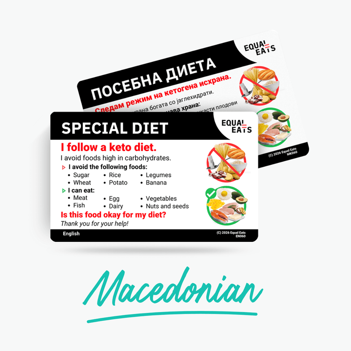 Macedonian Keto Diet Card