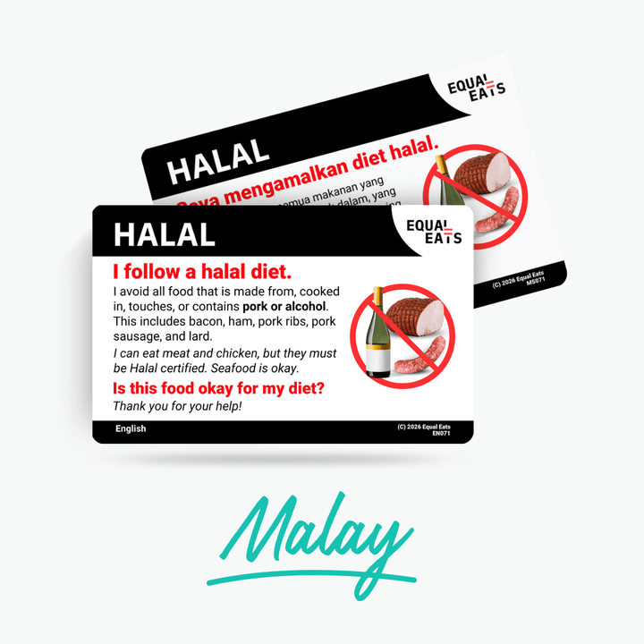Malay Halal Diet Card