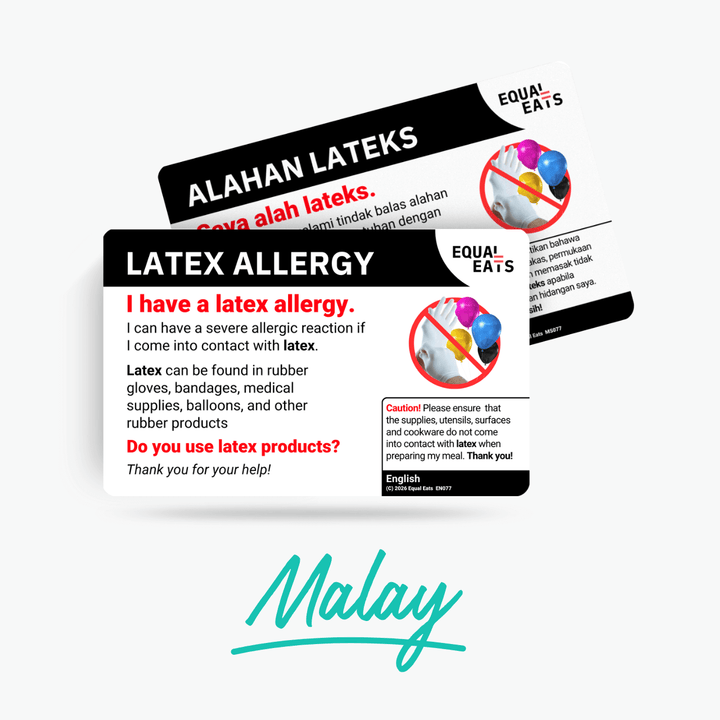 Malay Latex Allergy Card