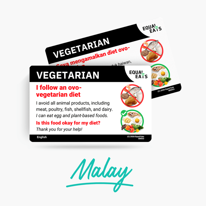Malay Ovo Vegetarian Card