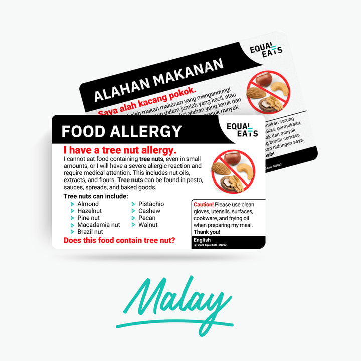 Malay Tree Nut Allergy Card