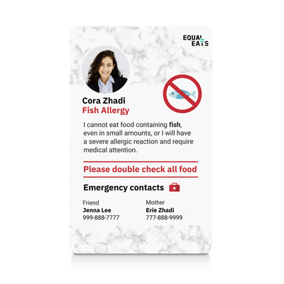 Marble Fish Allergy ID Card (EqualEats)