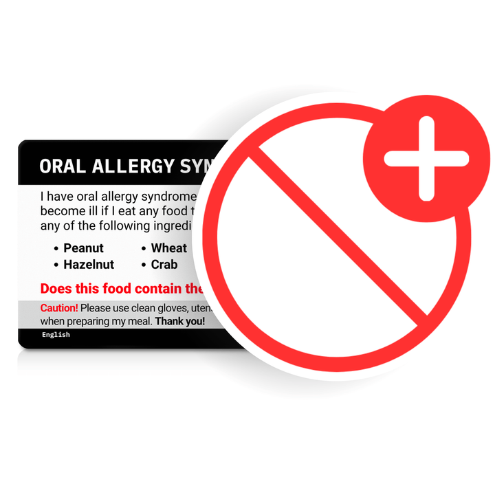 Oral Allergy Syndrome Translation Card
