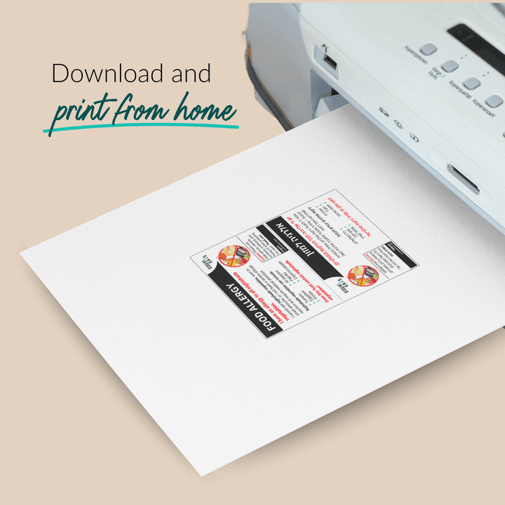 Nightshade Allergy Printable Card (PDF Download)