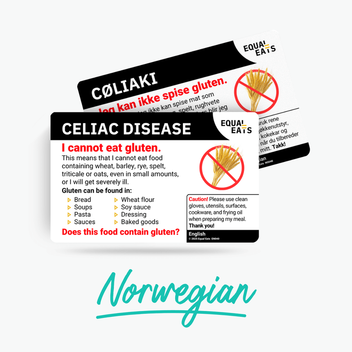 Norwegian Celiac Disease Card