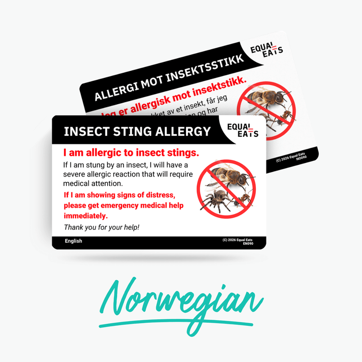Norwegian Insect Sting Allergy Card
