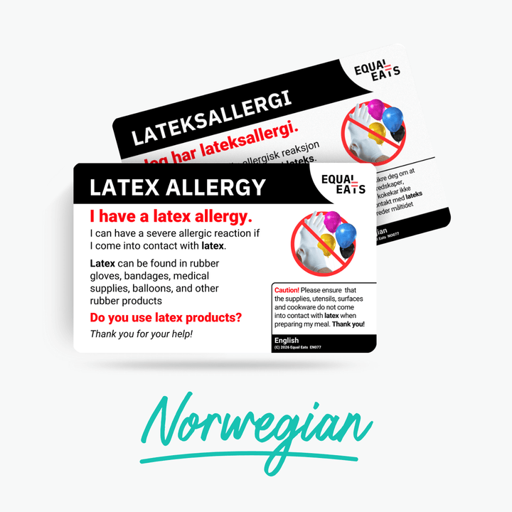 Norwegian Latex Allergy Card