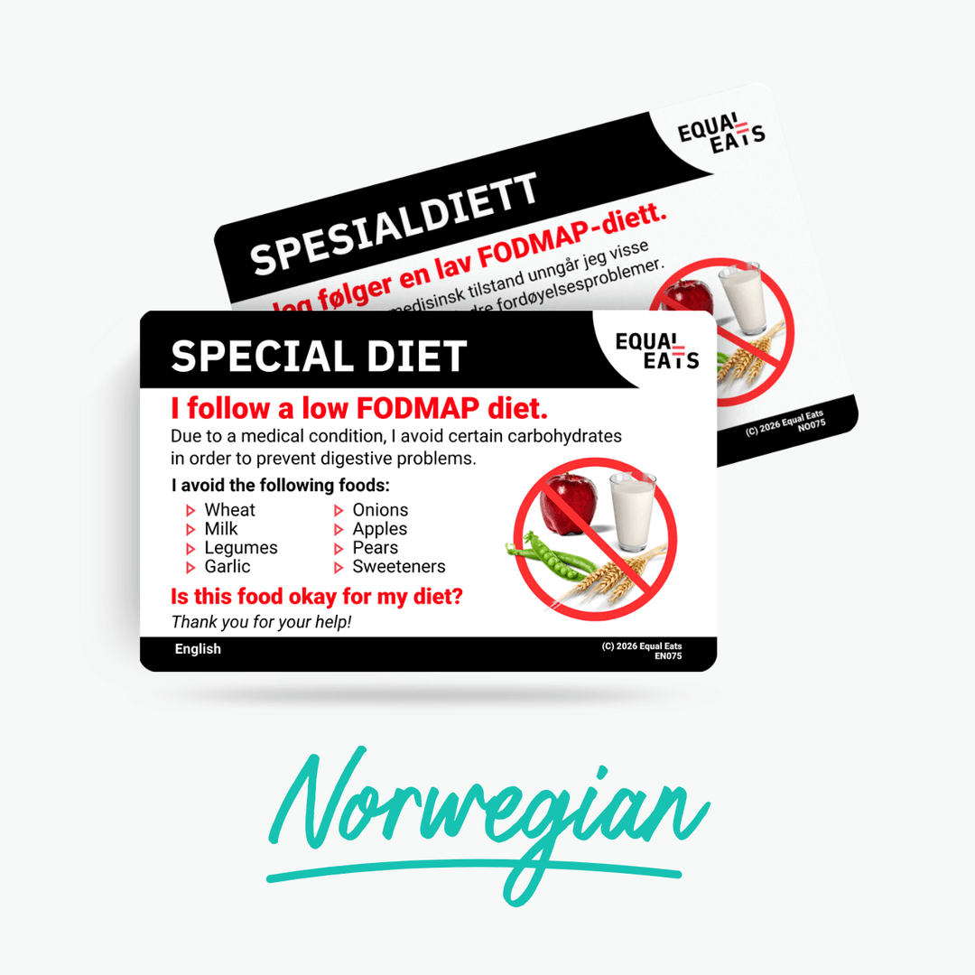 Norwegian Low FODMAP Card