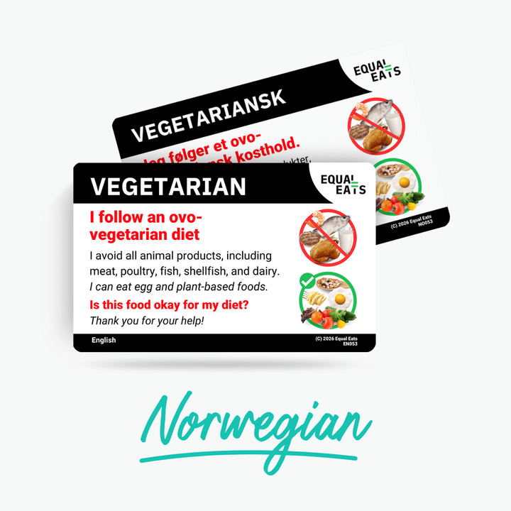 Norwegian Ovo Vegetarian Card