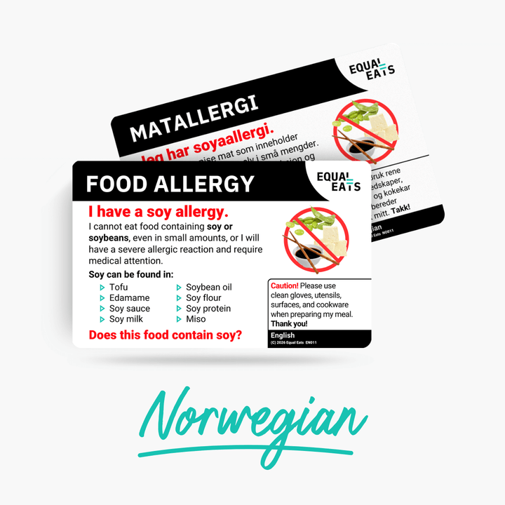 Norwegian Soy Allergy Card