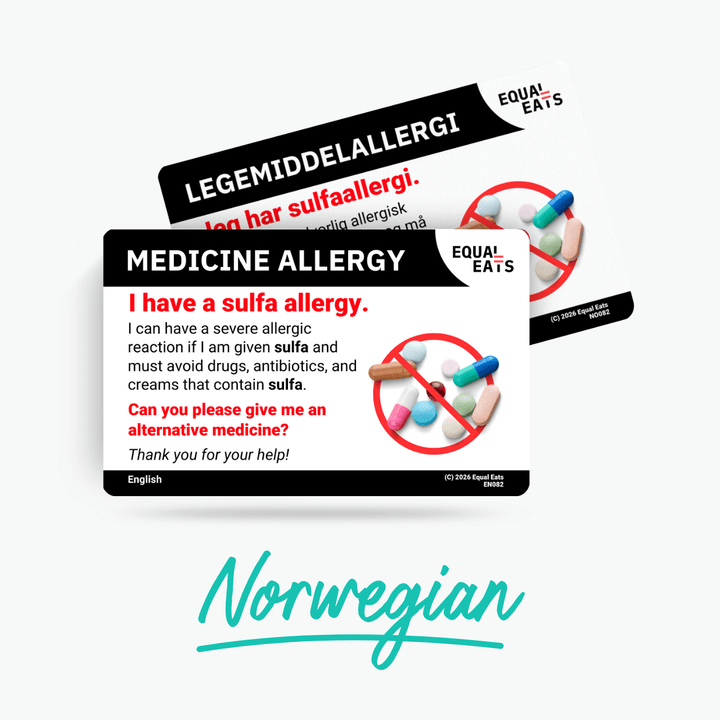 Norwegian Sulfa Allergy Card