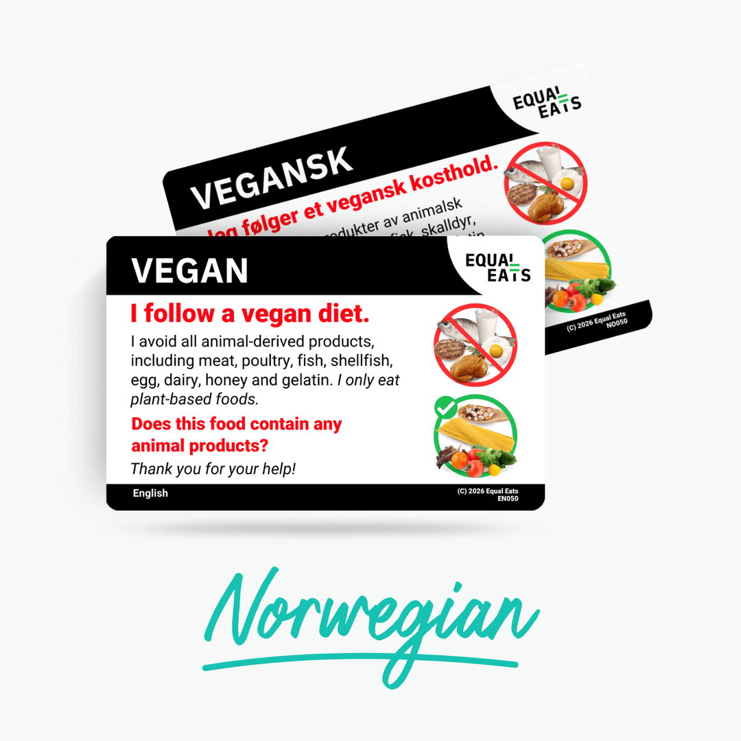 Norwegian Vegan Card