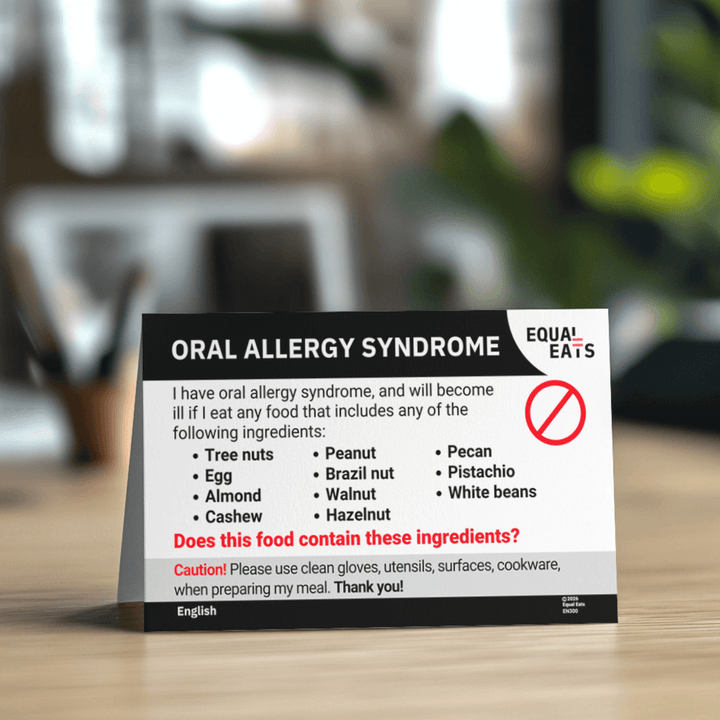 Printable Customized Oral Allergy Syndrome Card (Print at Home)