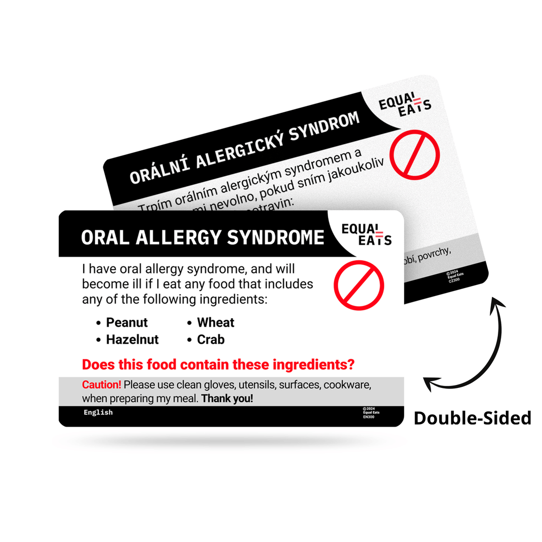 Oral Allergy Syndrome Translation Card