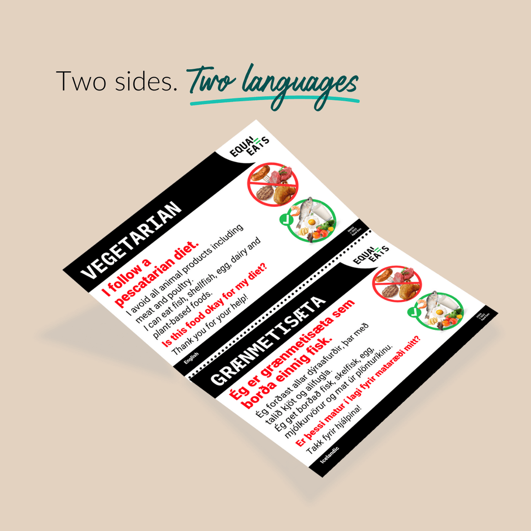 Pescatarian Diet Printable Card (PDF Download)