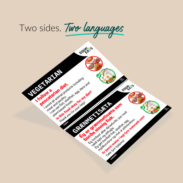 Pescatarian Diet Printable Card (PDF Download)
