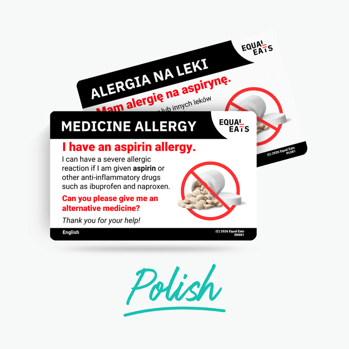 Polish Aspirin Allergy Card