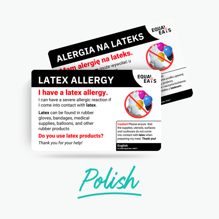 Polish Latex Allergy Card