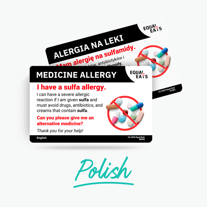 Polish Sulfa Allergy Card