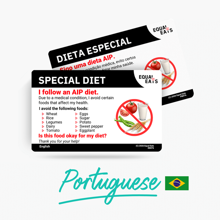 Portuguese (Brazil) AIP Diet Card