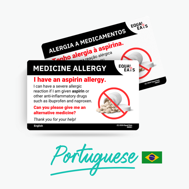 Portuguese (Brazil) Aspirin Allergy Card