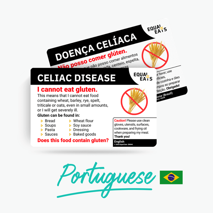 Portuguese (Brazil) Celiac Disease Card