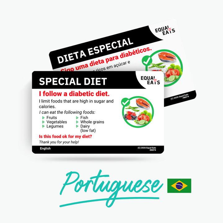Portuguese (Brazil) Diabetic Diet Card