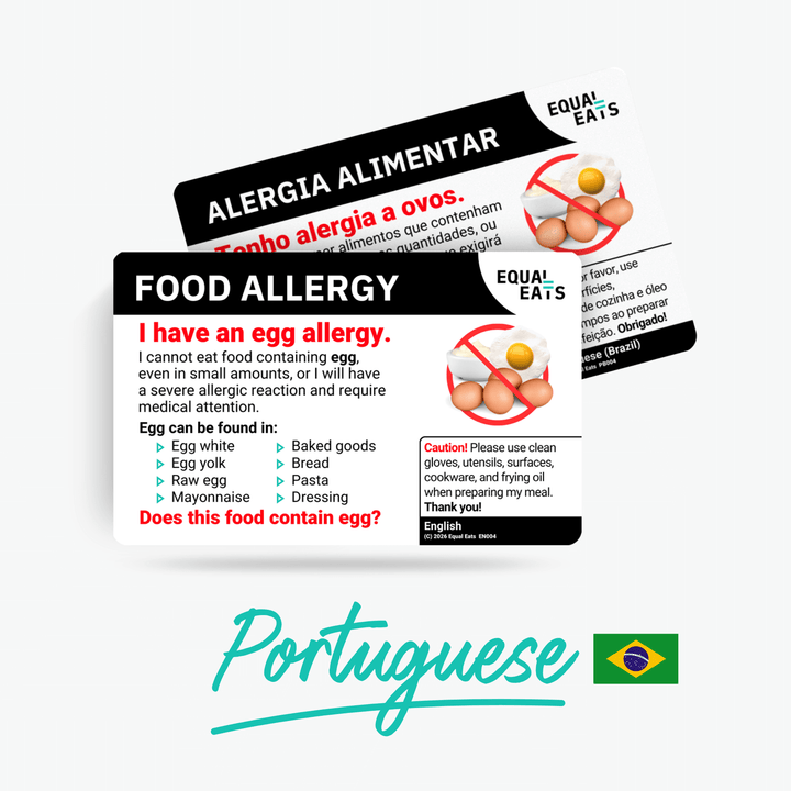 Portuguese (Brazil) Egg Allergy Card