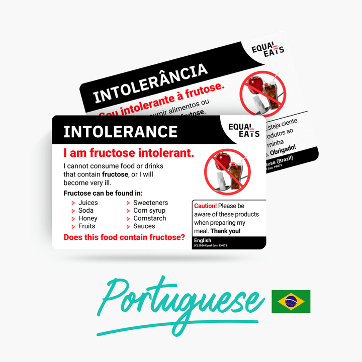 Portuguese (Brazil) Fructose Intolerance Card