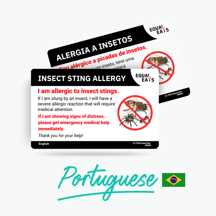 Portuguese (Brazil) Insect Sting Allergy Card