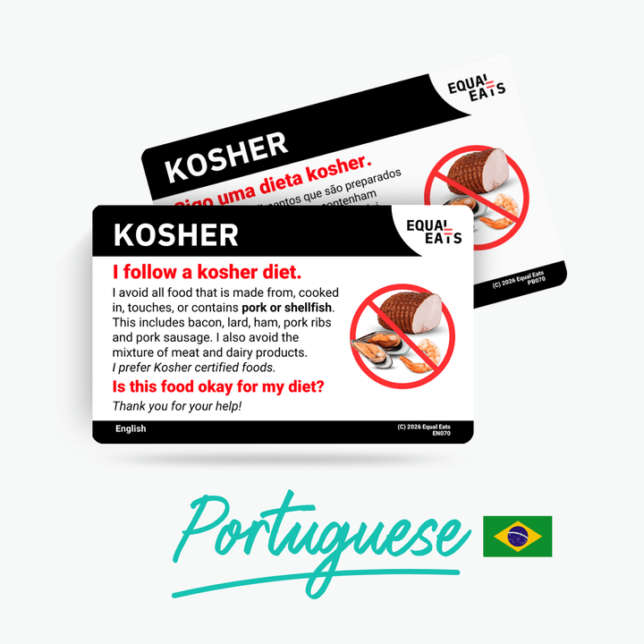 Portuguese (Brazil) Kosher Diet Card